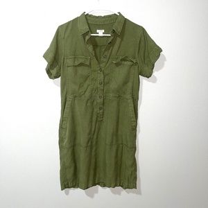 J Crew Army green Utility Dress